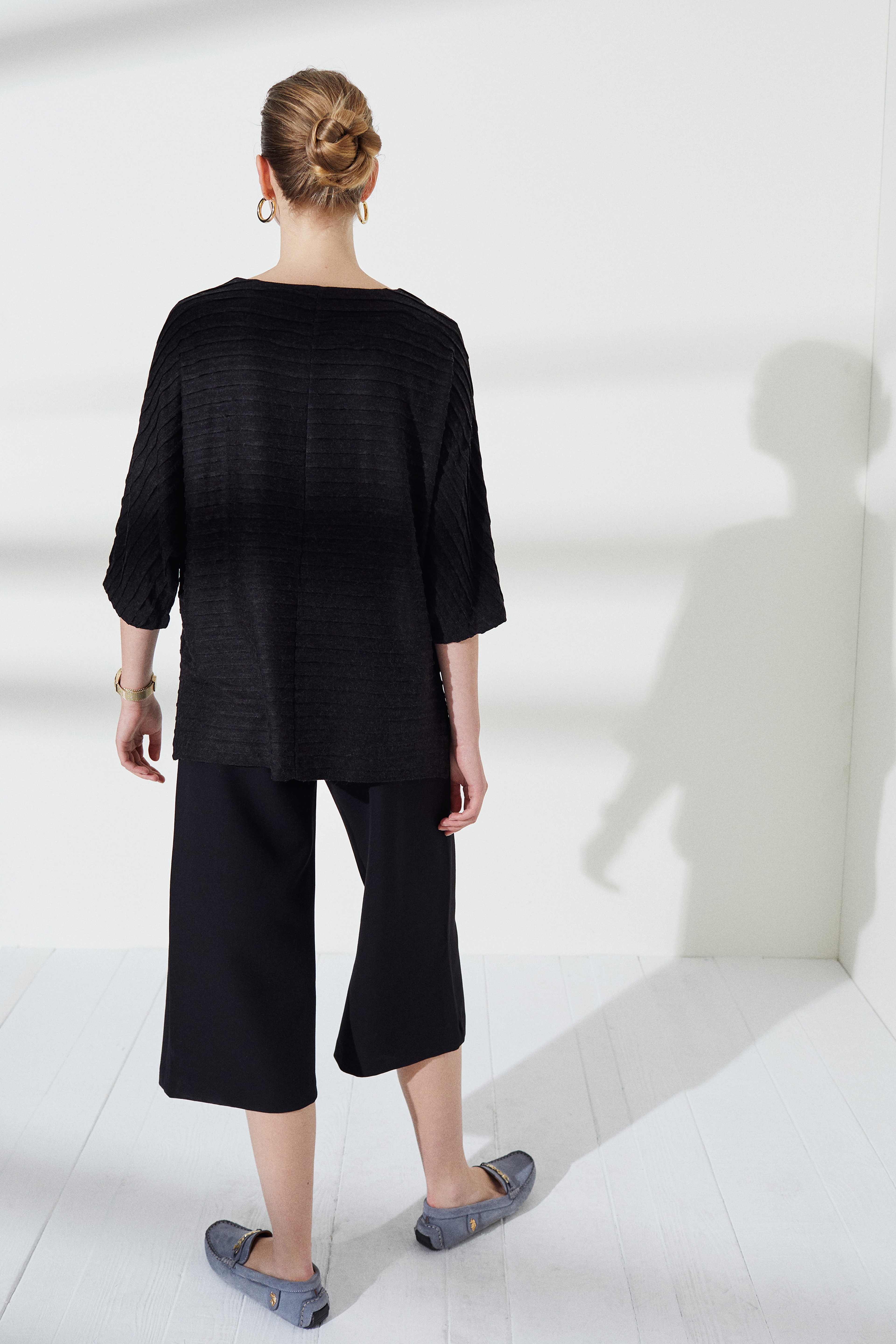 Kadın Siyah Sweatshirt - Image 4