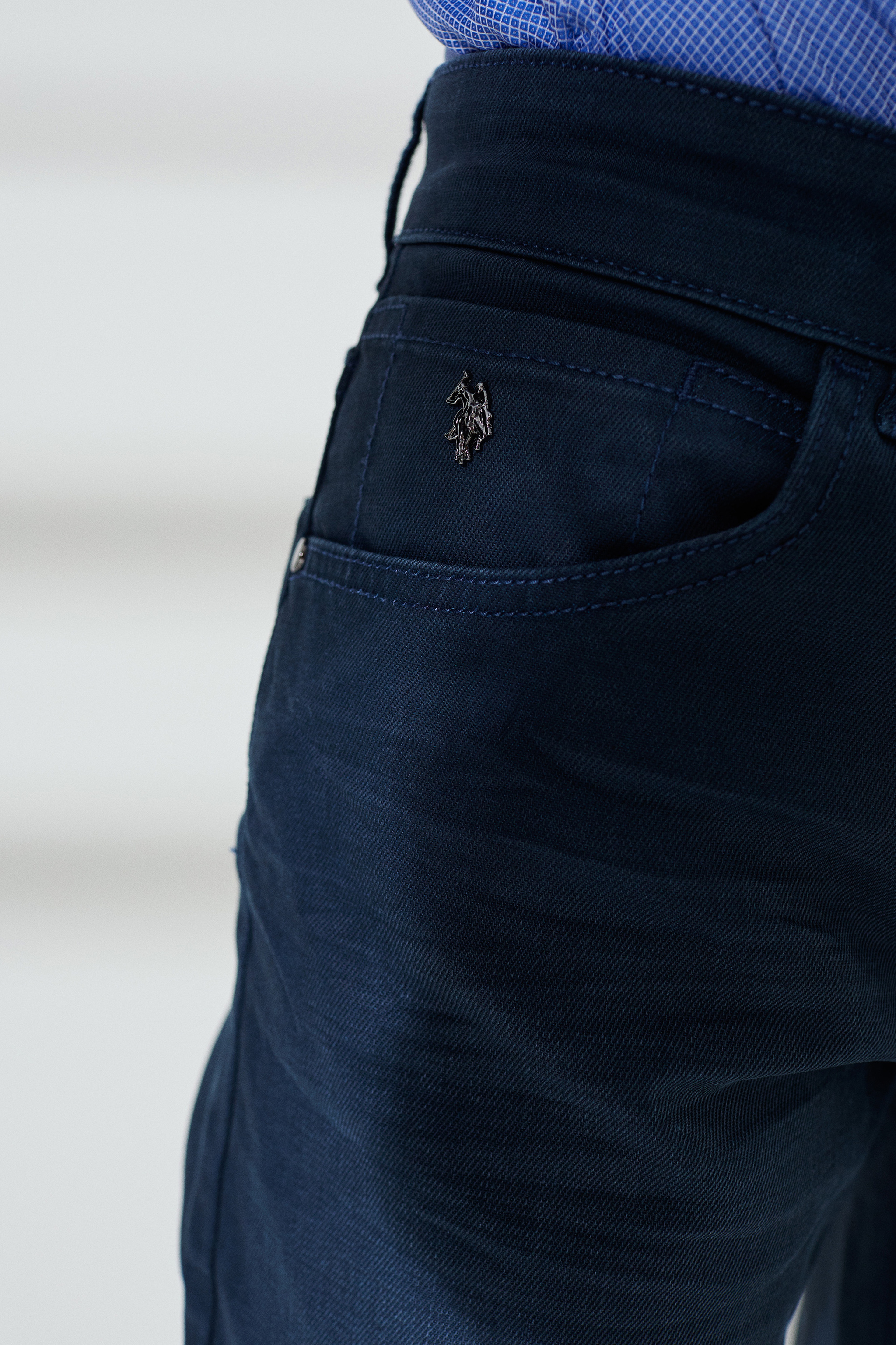 Erkek Lacivert Denim Pantolon - Image 4