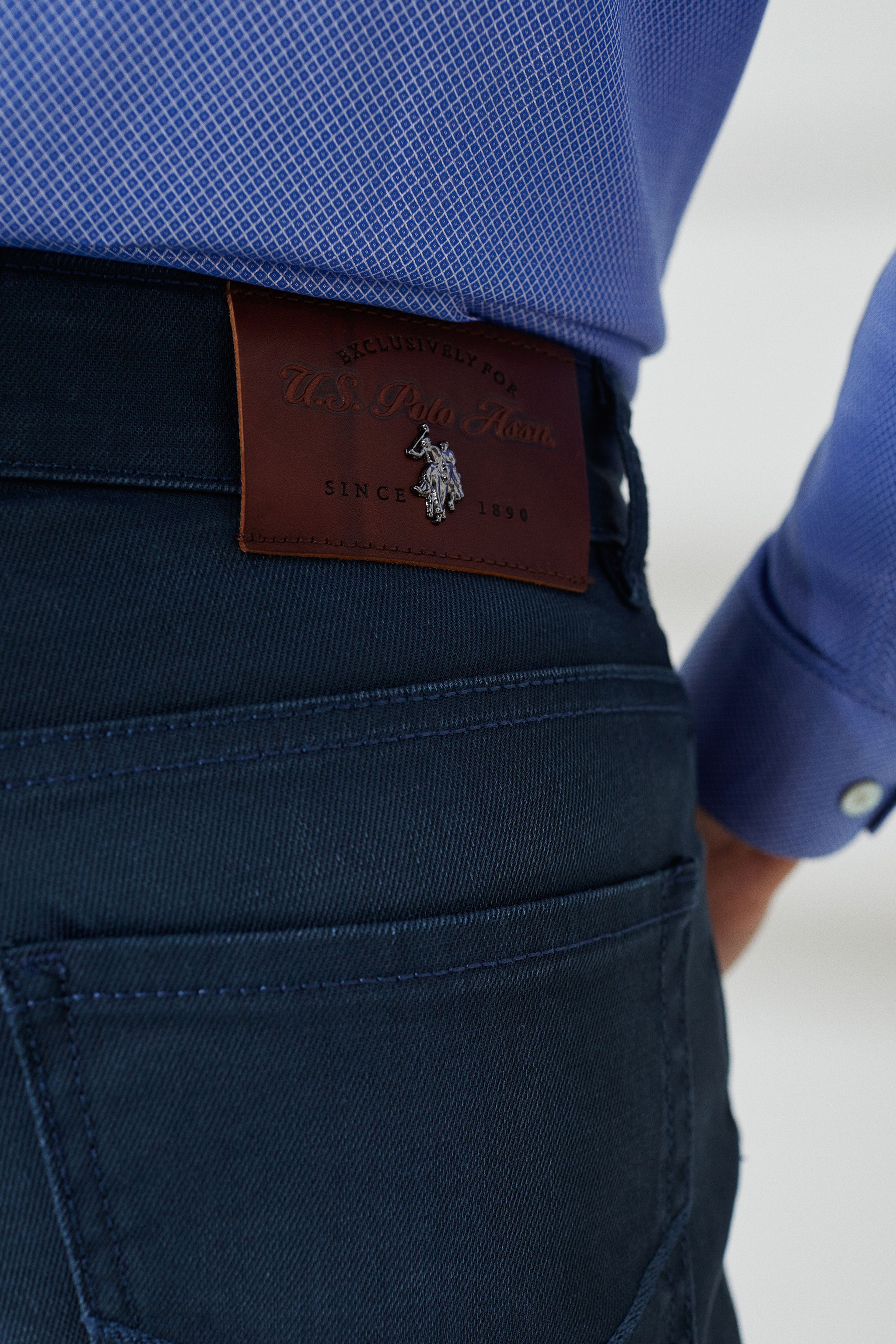 Erkek Lacivert Denim Pantolon - Image 3