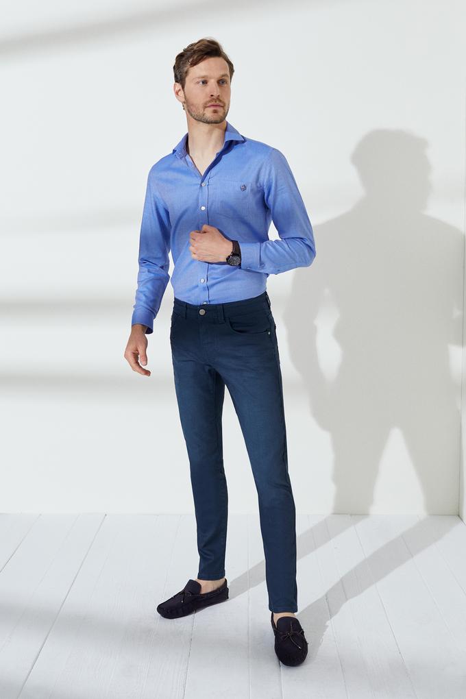 Erkek Lacivert Denim Pantolon