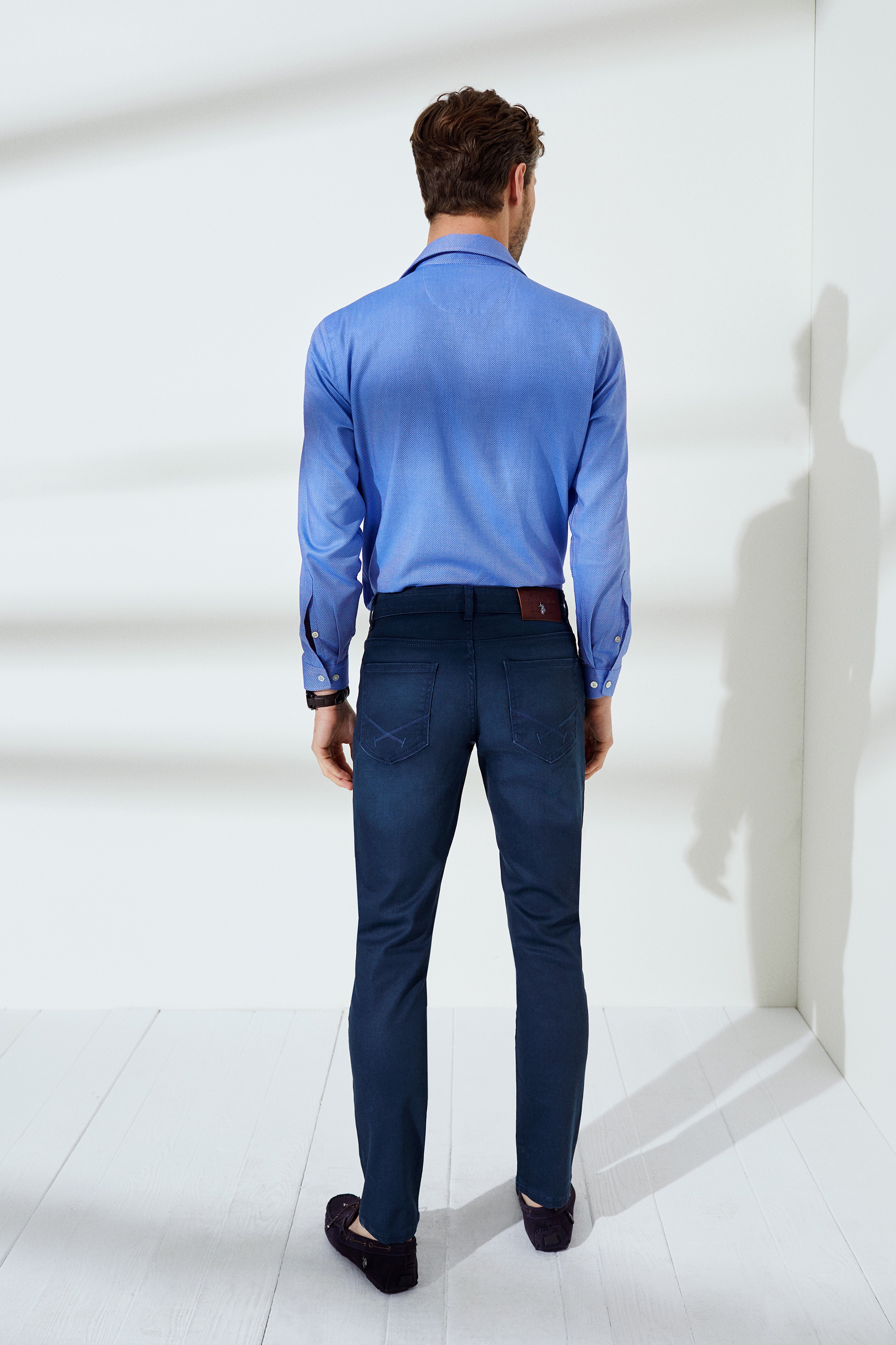 Erkek Lacivert Denim Pantolon