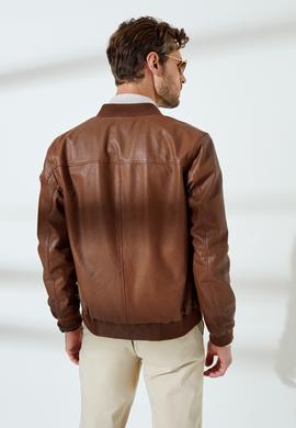 Erkek Taba Deri Mont - 50235509001