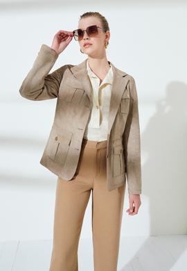 Kadın Taş Deri Ceket - 50235243002