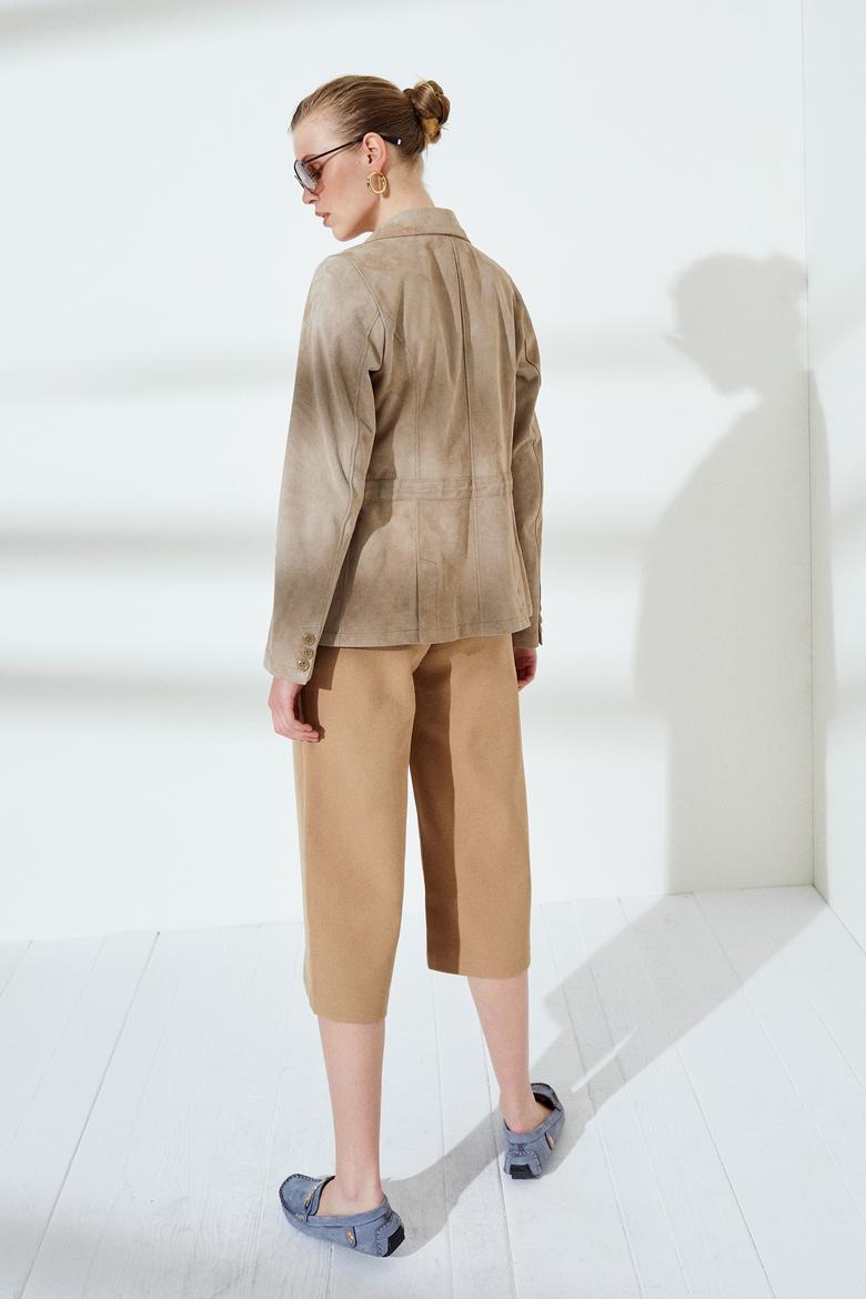 Kadın Taş Deri Ceket - 50235243002