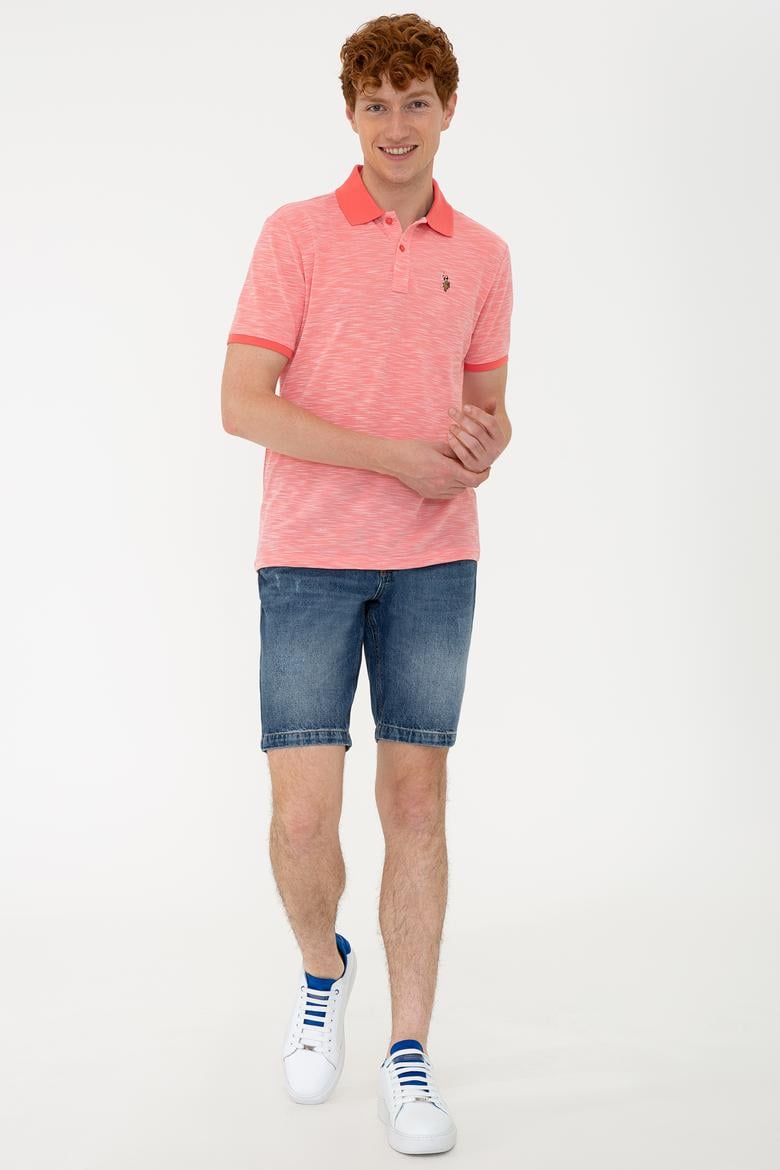 Erkek Nar Çiçeği Polo Yaka Tişört - 50235394021