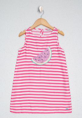 Kız Çocuk Pembe Dokuma Elbise - 50218503011
