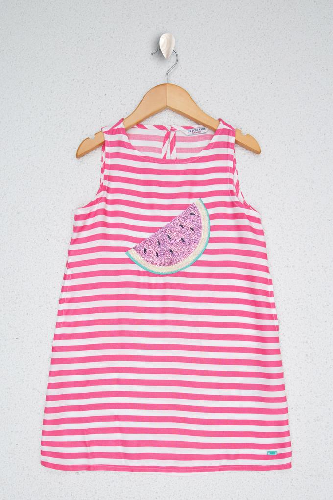 Kız Çocuk Pembe Dokuma Elbise