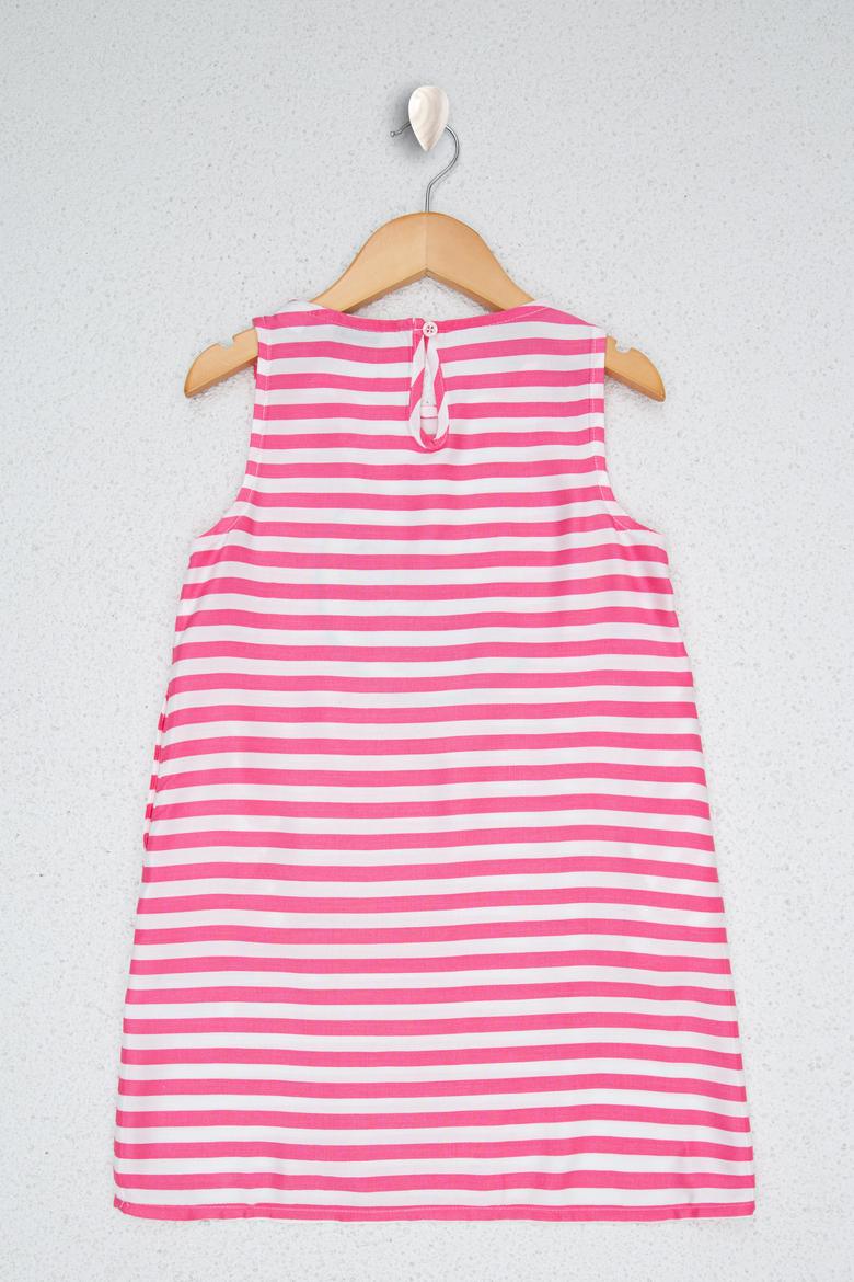 Kız Çocuk Pembe Dokuma Elbise - 50218503011