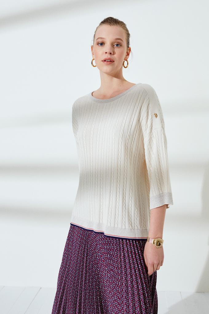 Kadın Krem Triko Kazak