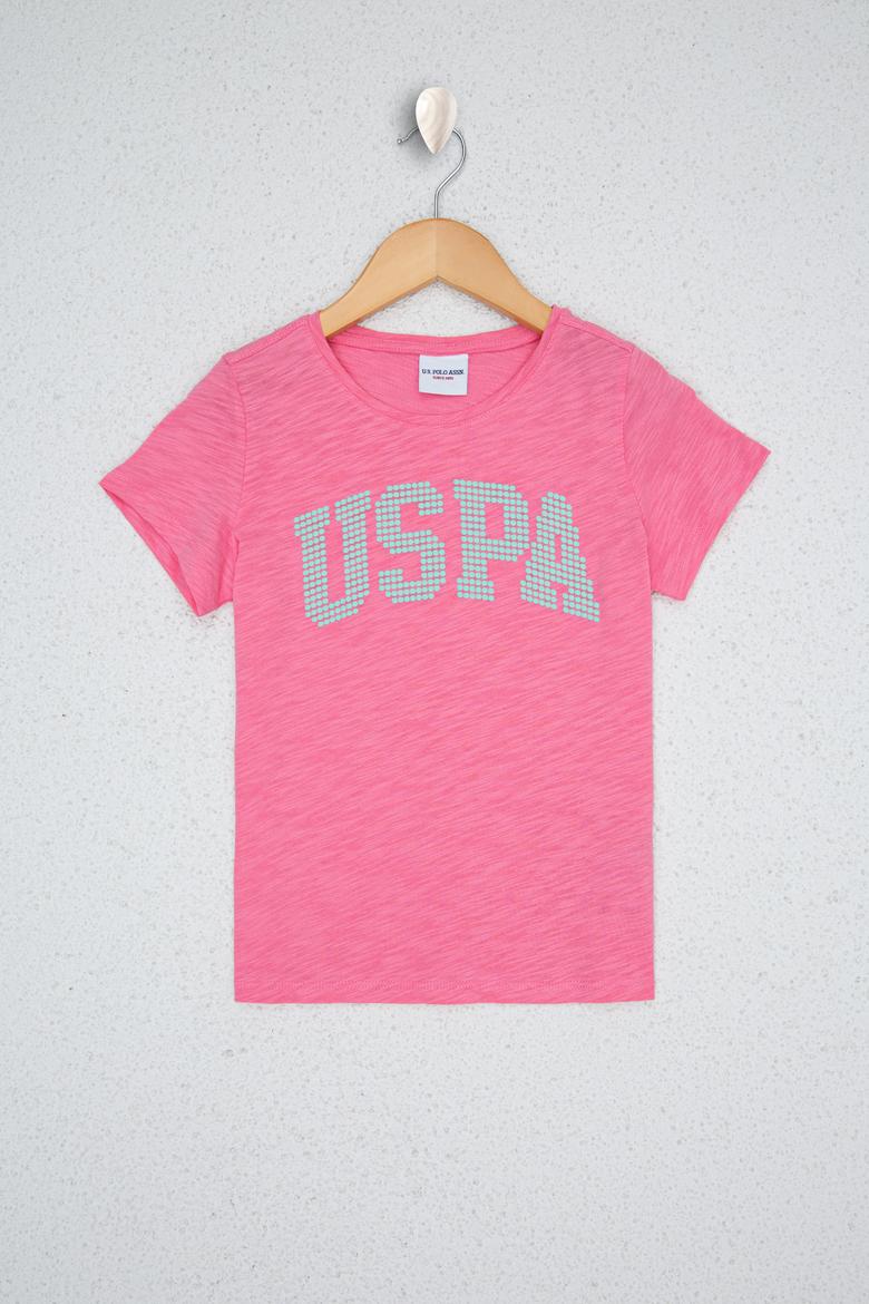 Çocuk Pembe Bisiklet Yaka Tişört - 50234830120