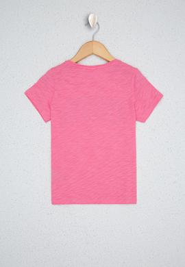 Çocuk Pembe Bisiklet Yaka Tişört - 50234830120