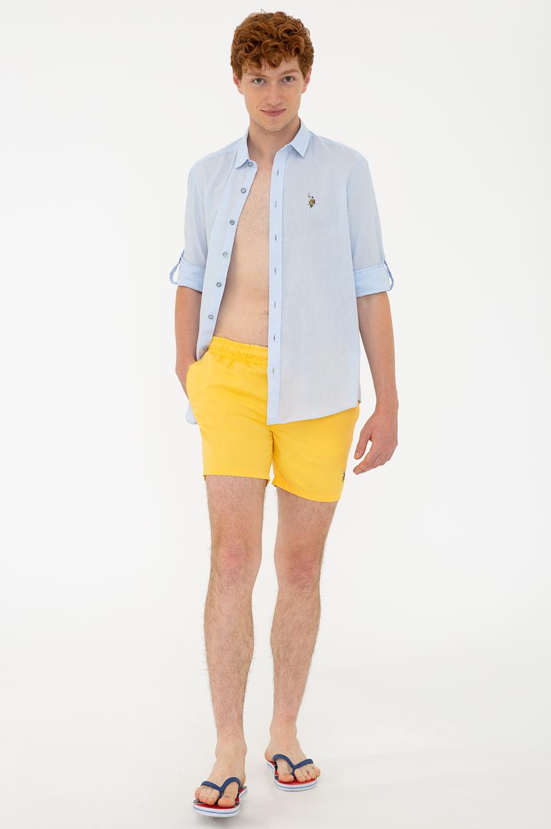 Erkek Sarı Deniz Şortu