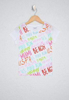 Çocuk Beyaz Bisiklet Yaka Tişört - 50234803011