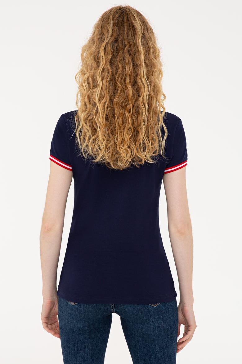 Kadın Lacivert Polo Yaka T-Shirt - 50238075012