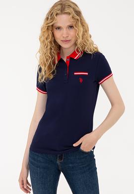 Kadın Lacivert Polo Yaka T-Shirt - 50238075012