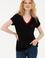 Kadın Siyah V Yaka Tişört