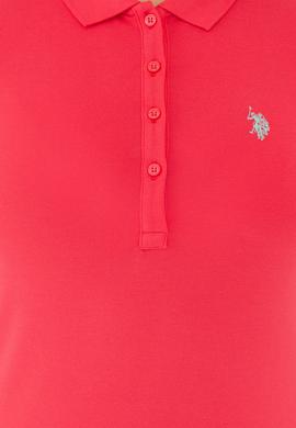 Kadın Kırmızı Basic Polo Yaka Tişört - 50234714144