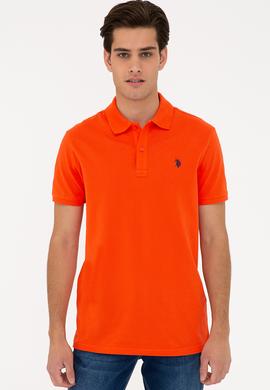 Erkek Koyu Nar Çiçeği Basic Polo Yaka Tişört - 50232303270
