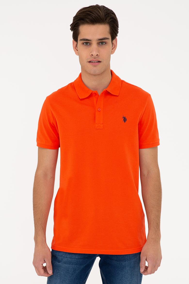 Erkek Koyu Nar Çiçeği Basic Polo Yaka Tişört