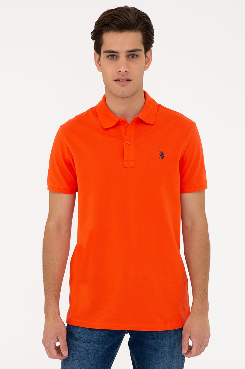 Erkek Koyu Nar Çiçeği Basic Polo Yaka Tişört