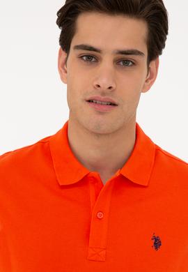 Erkek Koyu Nar Çiçeği Basic Polo Yaka Tişört - 50232303270