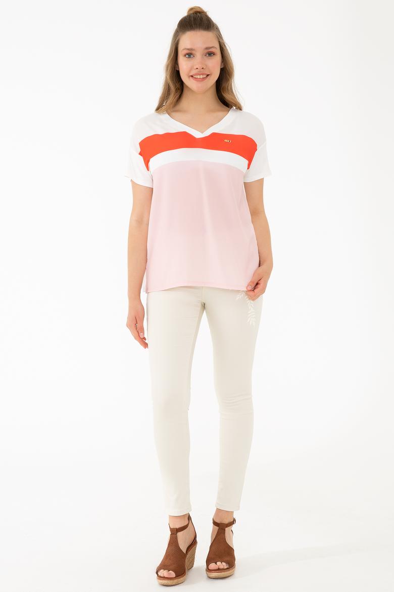 Kadın Beyaz Tişört - 50221694007