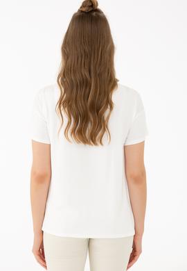 Kadın Beyaz Tişört - 50221694007