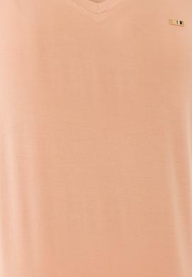 Kadın Pudra Basic V Yaka Tişört - 50238030046