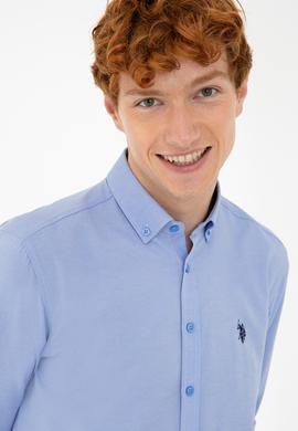 Erkek Mavi Gömlek Uzunkol Basic - 50238007068