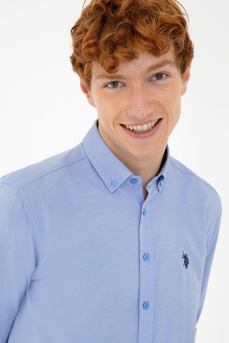 Erkek Mavi Gömlek Uzunkol Basic - 50238007068