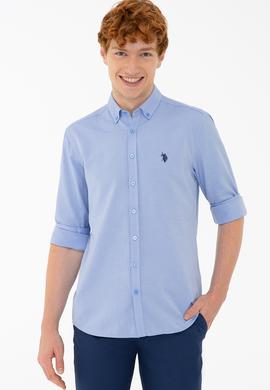 Erkek Mavi Gömlek Uzunkol Basic - 50238007068