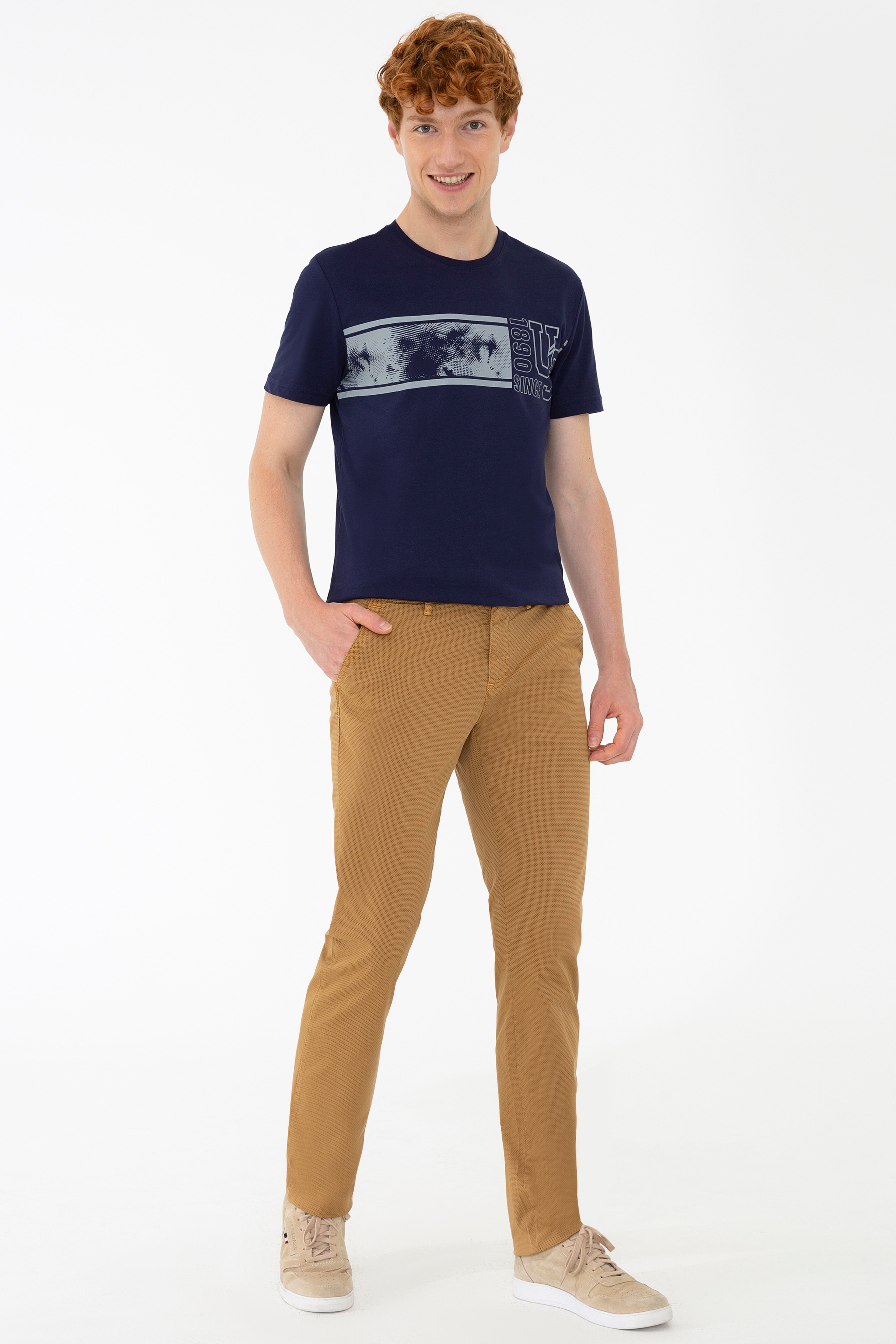 Erkek Camel Kanvas Pantolon - Image 2