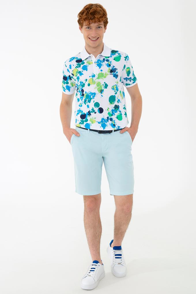 Erkek Açık Mavi Dokuma Şort