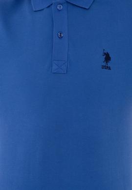 Erkek Saks Polo Yaka Basic T-Shirt - 50222632368