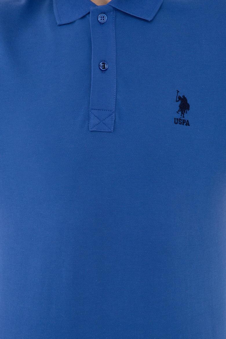 Erkek Saks Polo Yaka Basic T-Shirt - 50222632368