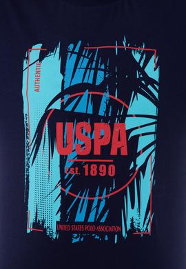 Erkek Lacivert Bisiklet Yaka T-Shirt - 50238117009