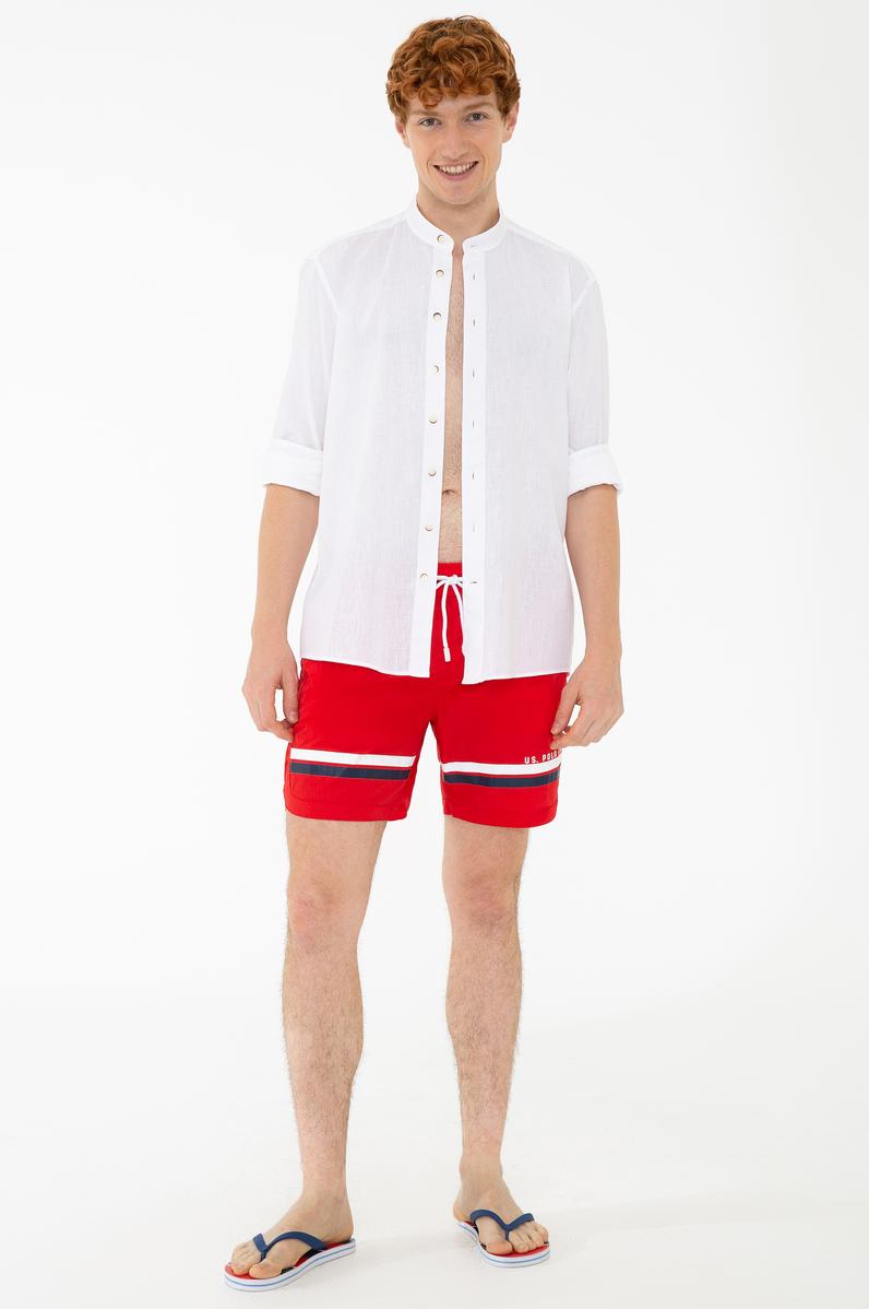 Erkek Kırmızı Deniz Şortu