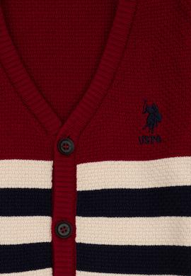 Erkek Çocuk Bordo Triko Hırka - 50223376013