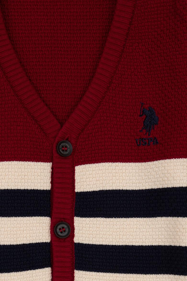 Erkek Çocuk Bordo Triko Hırka - 50223376013