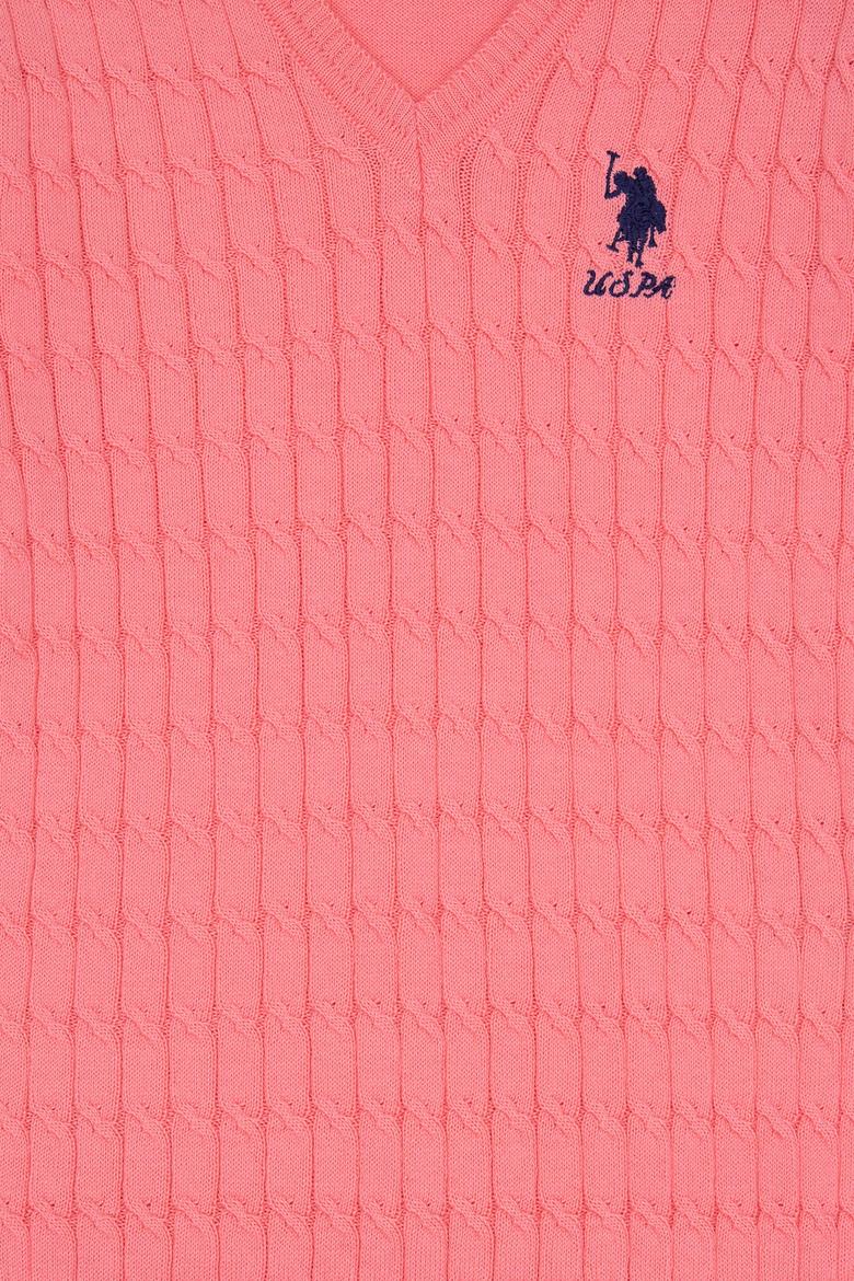 Kız Çocuk Pembe Triko Kazak Basic - 50207020002