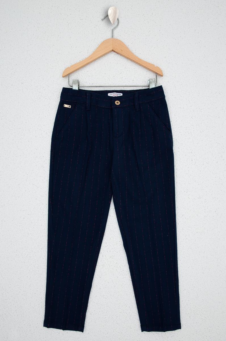 Kız Çocuk Lacivert Kanvas Pantolon