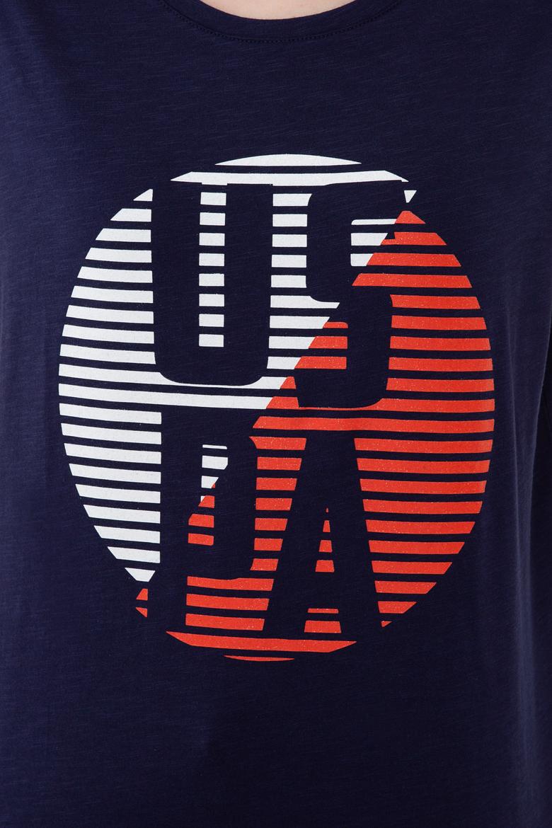 Kadın Lacivert Bisiklet Yaka T-Shirt - 50240282004