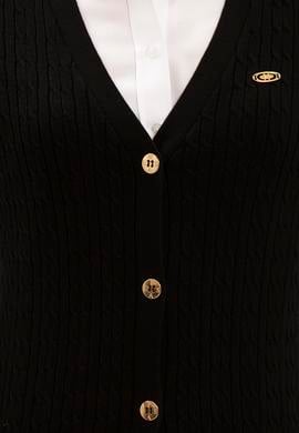 Kadın Siyah Triko Hırka - 50224976028