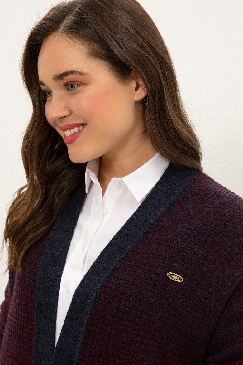 Kadın Lacivert Triko Hırka - 50225308011