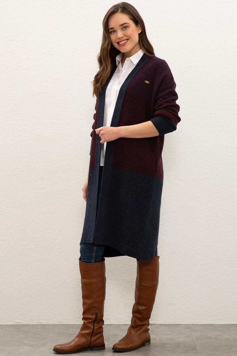 Kadın Lacivert Triko Hırka - 50225308011