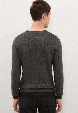 Erkek Antrasit Melanj Kazak - 50228575004