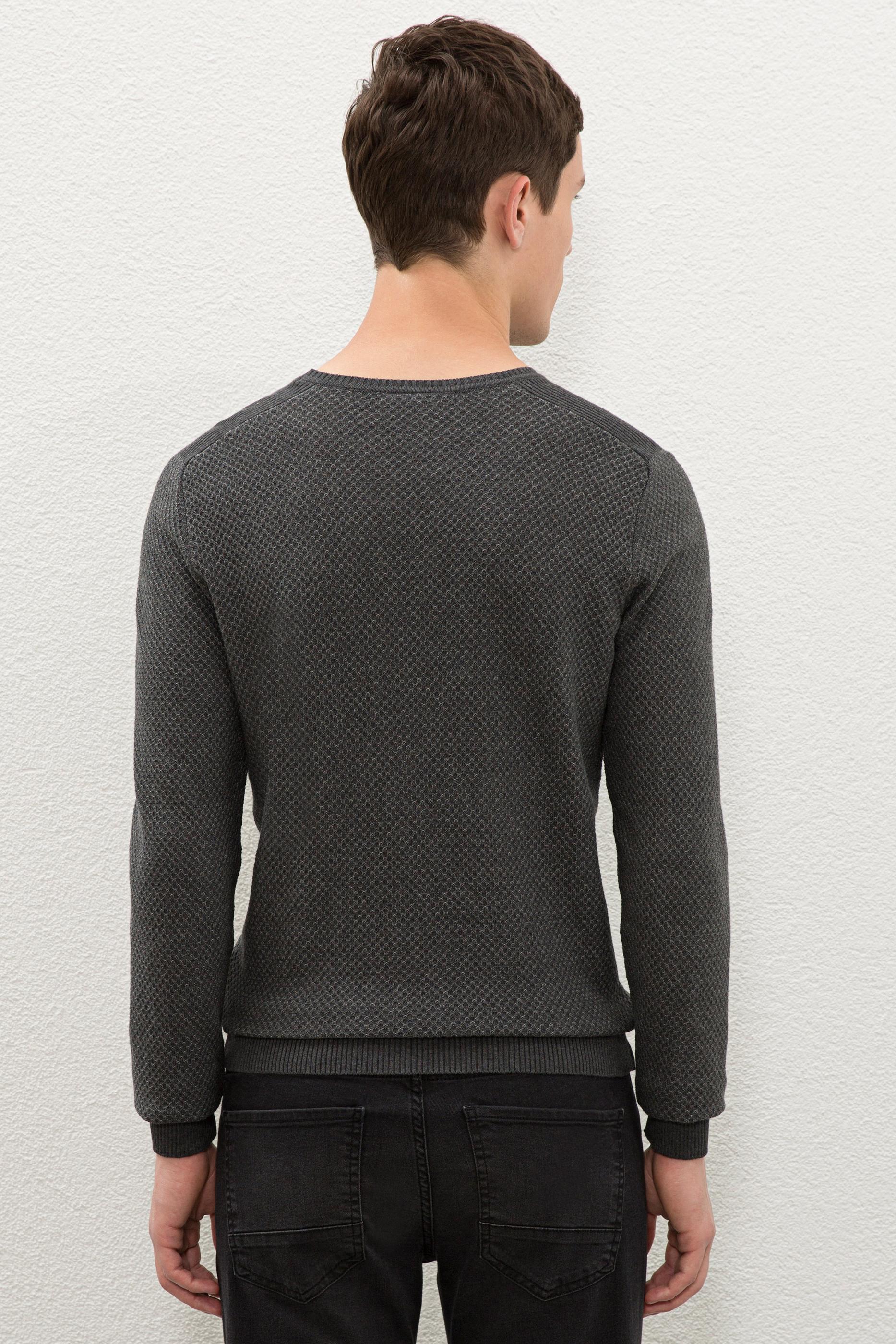 Erkek Antrasit Melanj Kazak