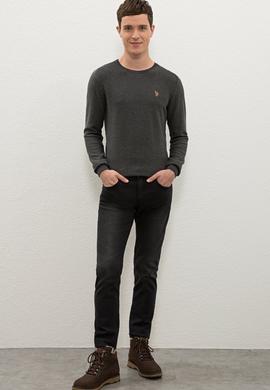 Erkek Antrasit Melanj Kazak - 50228575004