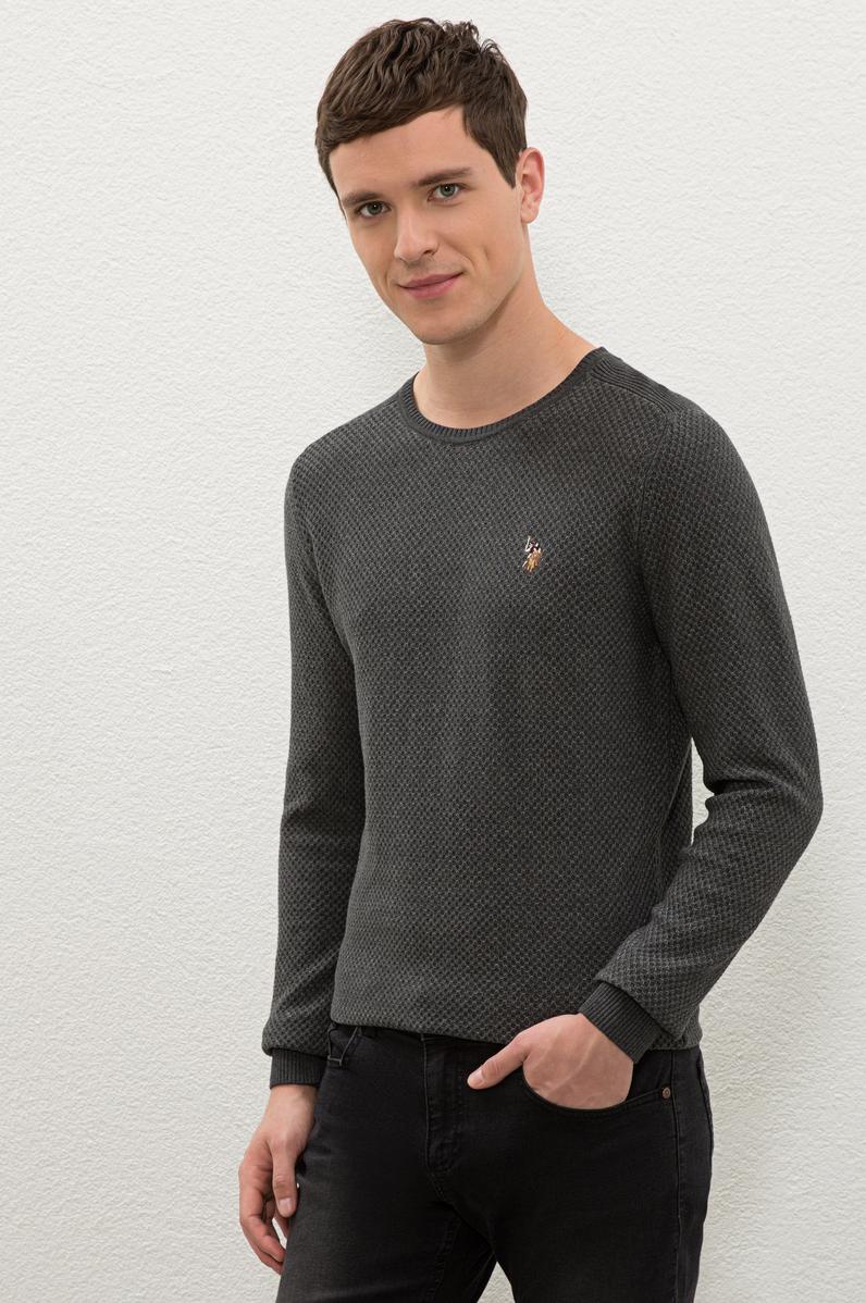 Erkek Antrasit Melanj Kazak