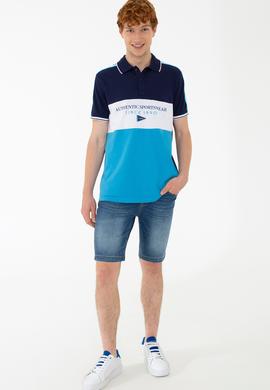 Erkek Kobalt Polo Yaka Tişört - 50235333028